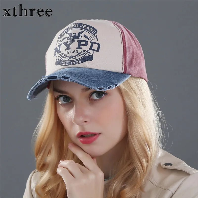 Xthree retro baseball cap women fitted cap snapback hats for men hip hop casual cap cheap hats casquette gorras bone - The Melt Theory Lab by Kandylandlaiid LLC
